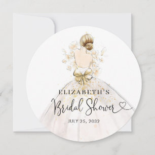 Invitation Fête des mariées moderne Elegant Mariée Mariage Go