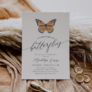 Invitation Fête des mariées Monarch Butterfly