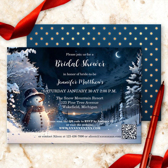Invitation Fête des mariées motoneige hivernale (Créateur téléchargé)