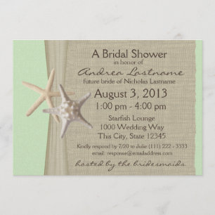 Invitation Fête des mariées Ocean Starfish