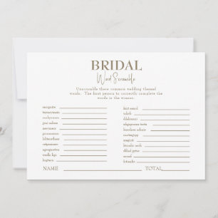 Invitation Fête des mariées or et blanc Jeu de rugissement