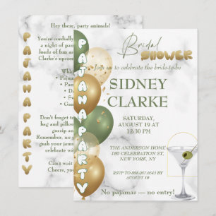 Invitation Fête des mariées. Pajama