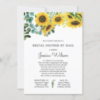 Fête des mariées par Mail Sunflower Floral Invitat