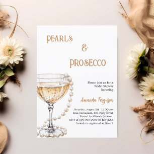 Invitation Fête des mariées Pearls Prosecco