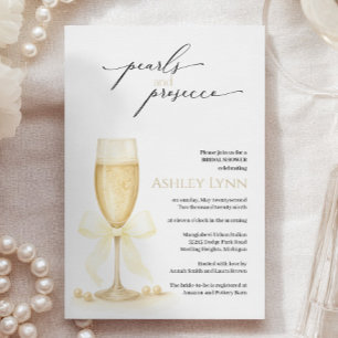 Invitation Fête des mariées Pearls & Prosecco   Ne