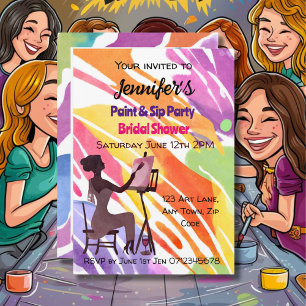 Invitation Fête des mariées Peinture et Sip