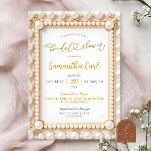 Invitation Fête des mariées perle