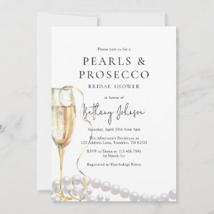 Invitation Fête des mariées Perles et poursuites