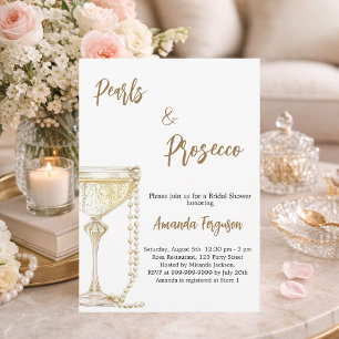 Invitation Fête des mariées Perles et poursuites