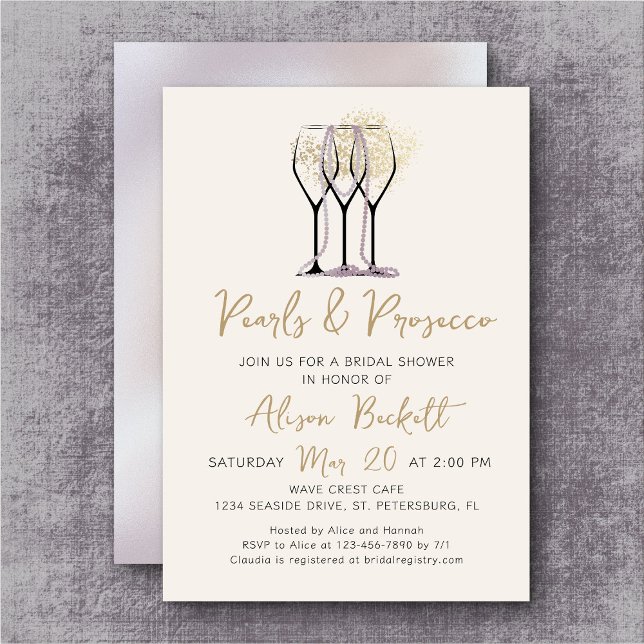 Invitation Fête des mariées Perles et poursuites (Créateur téléchargé)