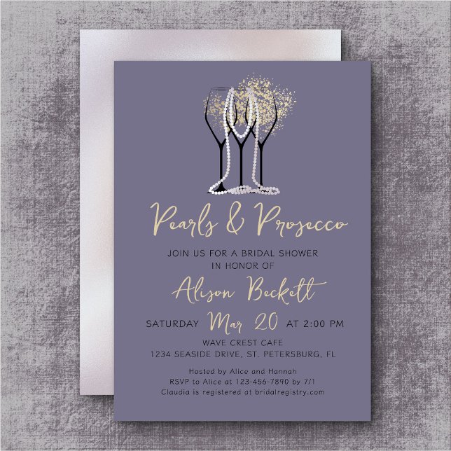 Invitation Fête des mariées Perles et poursuites (Créateur téléchargé)