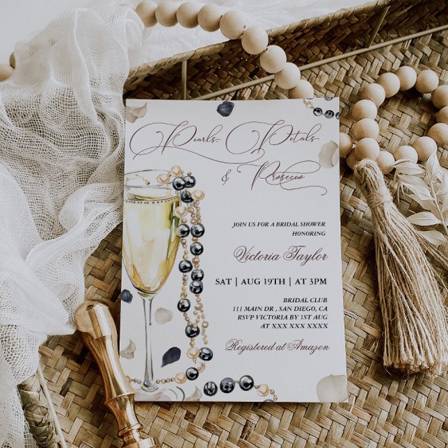 Invitation Fête des mariées Perles et poursuites (Créateur téléchargé)