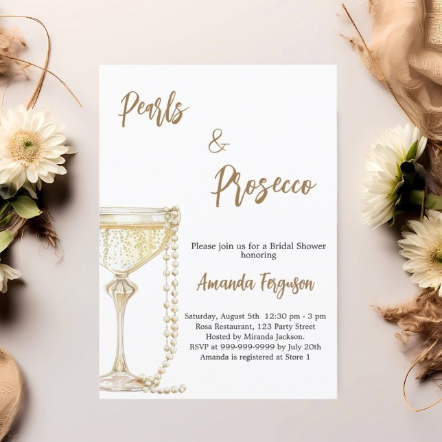 Invitation Fête des mariées Perles et poursuites (Créateur téléchargé)