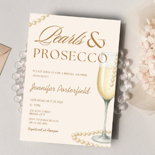 Invitation Fête des mariées Perles et poursuites Brunch nupti