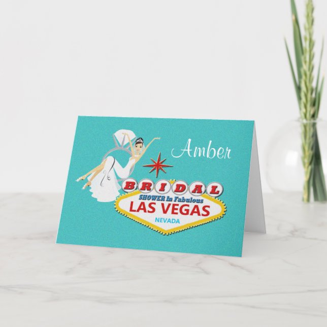 Invitation Fête des mariées personnalisée Las Vegas Card (Devant)