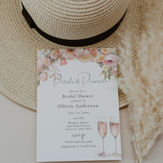 Invitation Fête des mariées pétale et poursuites (Créateur téléchargé)