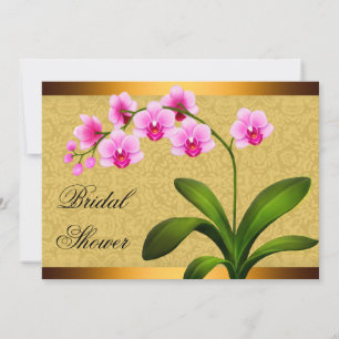 Invitation Fête des mariées Phalaenopsis rose orchidée