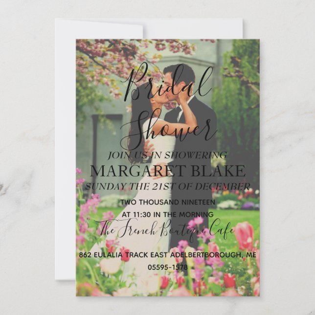Invitation Fête des mariées Photo Engagement Partie Invitatio (Devant)