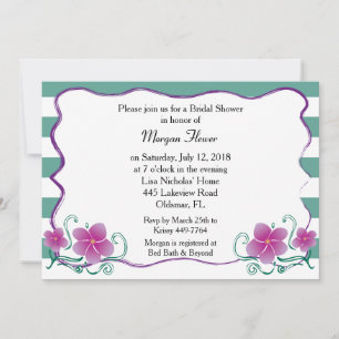 Invitation Fête des mariées Plumeria