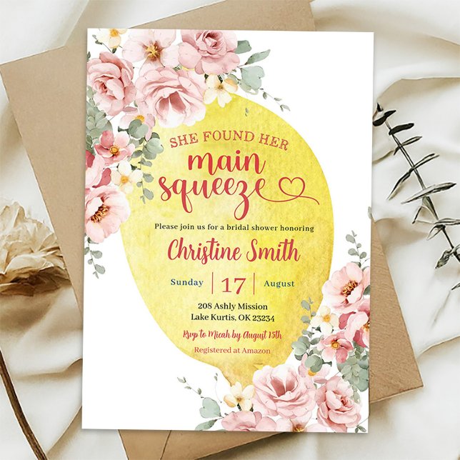 Invitation Fête des mariées principale de zézé rose flou (Créateur téléchargé)