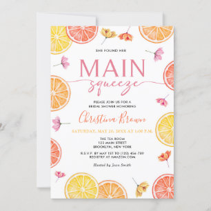 Invitation Fête des mariées principale des agrumes