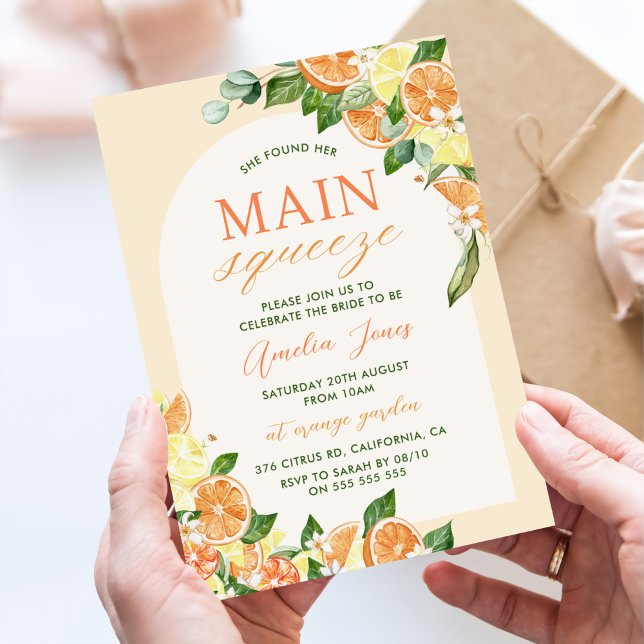 Invitation Fête des mariées principale des agrumes (Créateur téléchargé)
