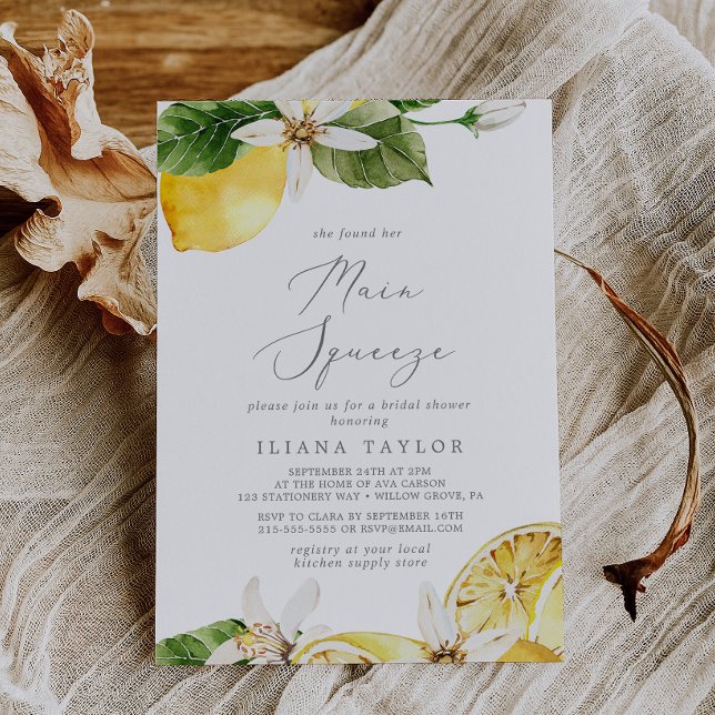 Invitation Fête des mariées principale du jardin de citron mo (Créateur téléchargé)