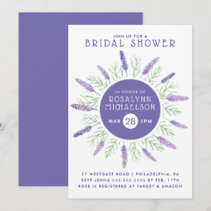 Invitation FÊTE DES MARIÉES Purple Pastel Lavender