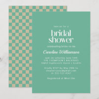 Fête des mariées Rétro en carton de contrôle esthé