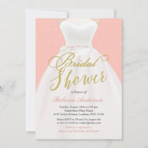 Invitation Fête des mariées Robe Mariage rose-blanc
