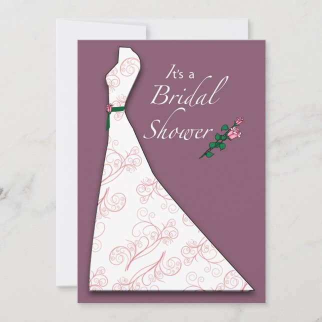 Invitation Fête des mariées Robe Silhouette Plum (Devant)