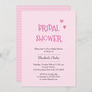 Invitation Fête des mariées romantique