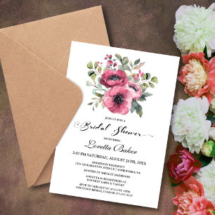Invitation Fête des mariées rose