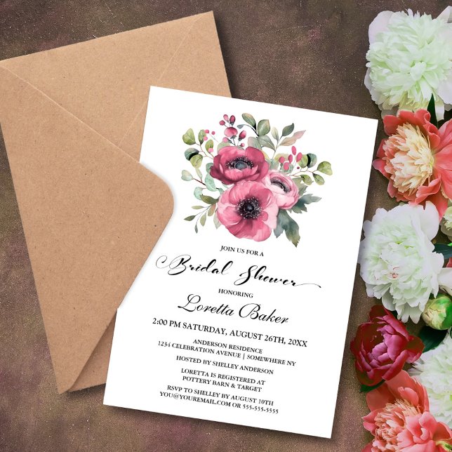 Invitation Fête des mariées rose (Créateur téléchargé)