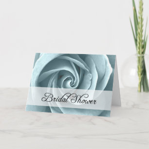Invitation Fête des mariées : Rose bleu :