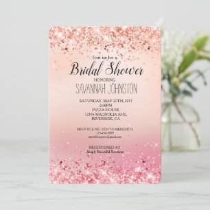 Invitation Fête des mariées rose et Rose