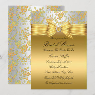 Invitation Fête des mariées Rose Gold Silver