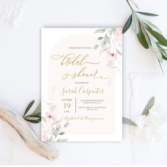 Invitation Fête des mariées rose pâle (Créateur téléchargé)