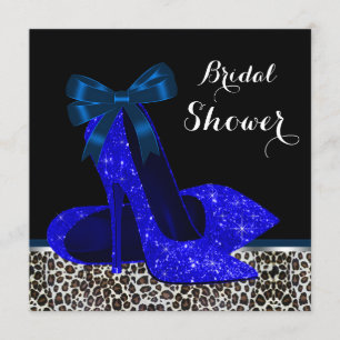 Invitation Fête des mariées royale bleue