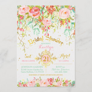 Invitation Fête des mariées secrète de jardin Sparkle Enchant