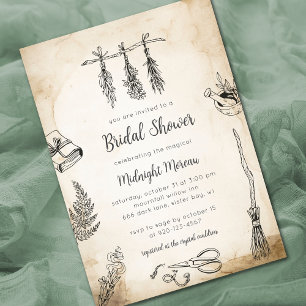 Invitation Fête des mariées sorcière
