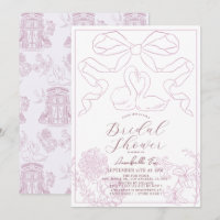 Fête des mariées Swan Pink Toile de Jouy