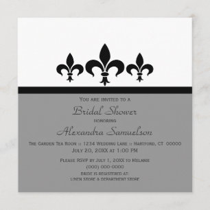 Invitation Fête des mariées Swanky Fleur De Lis, G