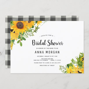 Invitation Fête des mariées tournesol