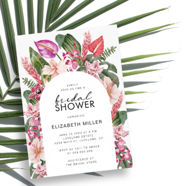 Invitation Fête des mariées tropicale (Créateur téléchargé)