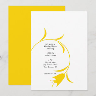 INVITATION FÊTE DES MARIÉES TULIP JAUNE MOD
