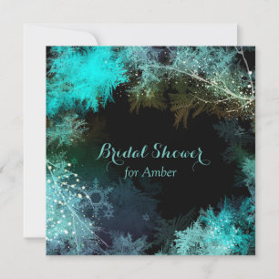 Invitation Fête des mariées Turquoise Starry Forest