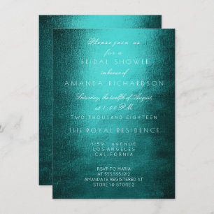 Invitation Fête des mariées Turquoise tropicale minimale