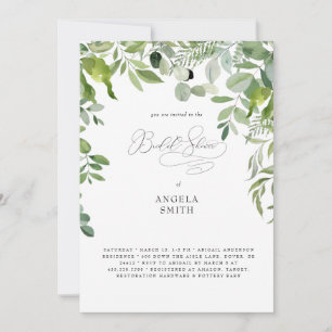 Invitation Fête des mariées verte bio