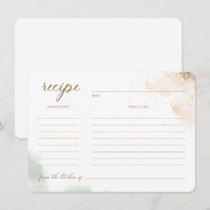 Invitation Fête des mariées verte or Eucalyptus Recette Invi